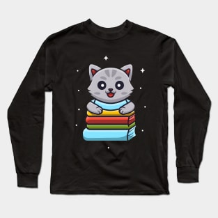 cat reader Long Sleeve T-Shirt